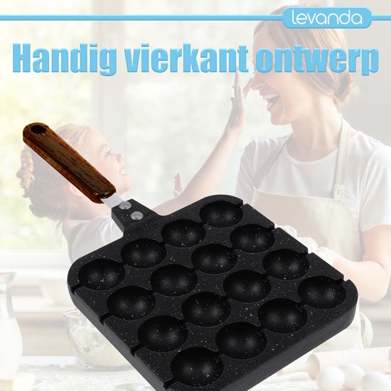 Levanda poffertjes Pfanne Gusseisen - Antihaft geeignet für Induktion Elektro-und Gas