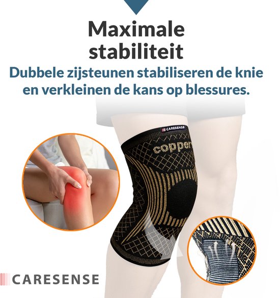 Caresense Kniestütze - Patella-Bandage - Bei Arthritis - Linderung von Gelenkschmerzen - Kniestütze für Erwachsene - Größe L