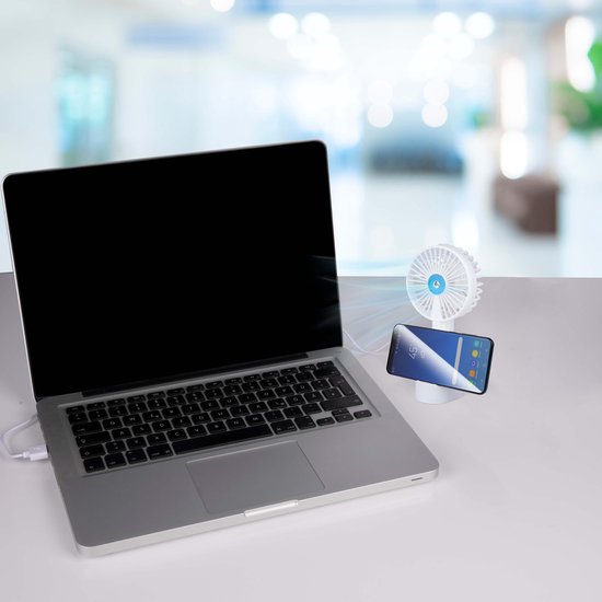 Lifetime Air Handventilator - USB-Ventilator mit Wasserspray - 1200 mAh - Mini-Ventilator mit Wasserspray - Weiß