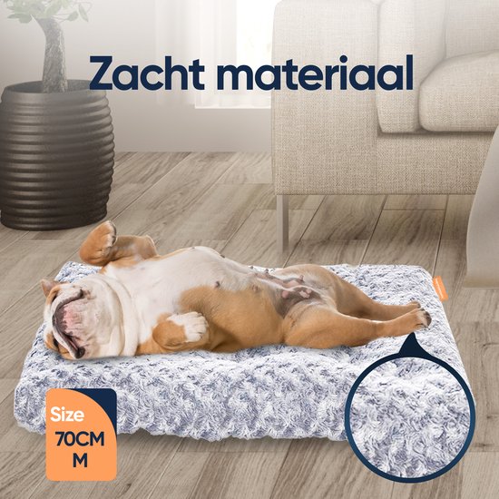 Happysnuts Hundekissen 120x80cm - Extra groß - flauschig - Luxus-Hundebett - Hundebett - waschbar - grau