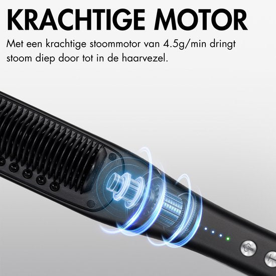 Sansbeauté® Steam Straightener PRO - Dampfglätter - Professionelles Glätteisen 5.0 - Dampfglätter - Schwarz