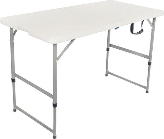 BRASQ Klapptisch Weiß - 120x60x74cm - Campingtisch - Klapptisch - Zusammenklappbar - Wetterfest