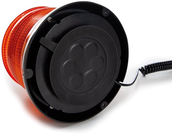 Perel Orange LED-Taschenlampe, inklusive USB-C Kabel und USB-C zu USB-A Konverter, mit Schraub-, Magnet- und Saugnapfbefestigung