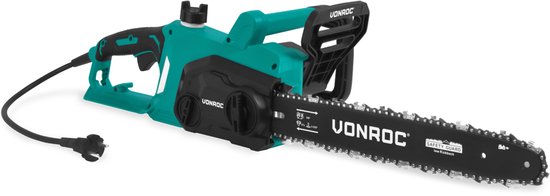 VONROC Elektro-Kettensäge 2000W - Schwertlänge: 40 cm - Kettengeschwindigkeit: 15 m/s - Selbstschmierende Kette