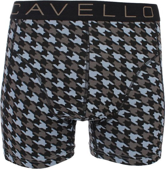 Cavello - 2er-Pack Boxershorts Schwarz / Pepita Print - S