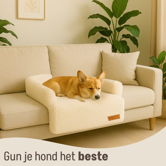 By Cee Cee Original Hundedeckenbank - Hundedeckenbank - Hundekorb - Premium - komplett abnehmbar - Beige - 85x90 - Größe M