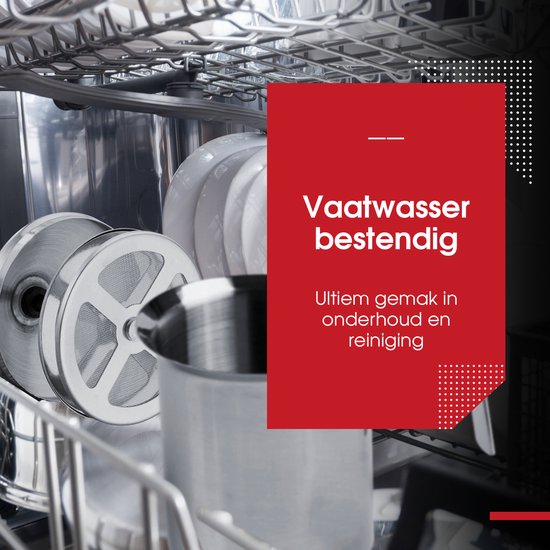 HGMD Milchaufschäumer, manuell – 400 ml – Edelstahl – Milchaufschäumer – Milchkännchen – Barista – spülmaschinenfest