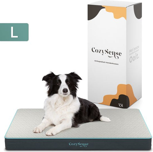 CozySense® - Orthopädisches Hundekissen 90 X 55 Cm - Größe L - Wasserdicht - Geeignet als Sitzkissen & Hundebett