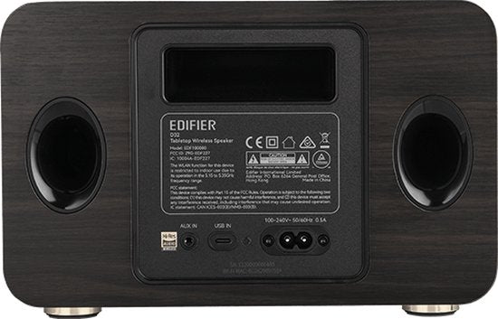 Edifier D32 Stereo HiRes Lautsprecher - Airplay/Bluetooth - Kabellos - Schwarz
