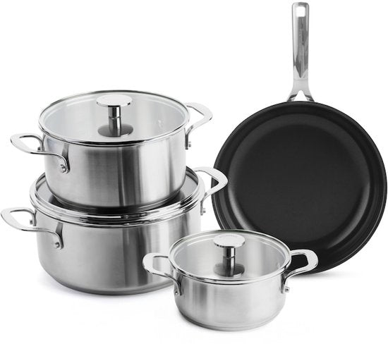 KitchenAid Edelstahl-Pfannenset 7-teilig | Edelstahl / INOX - PFAS-frei