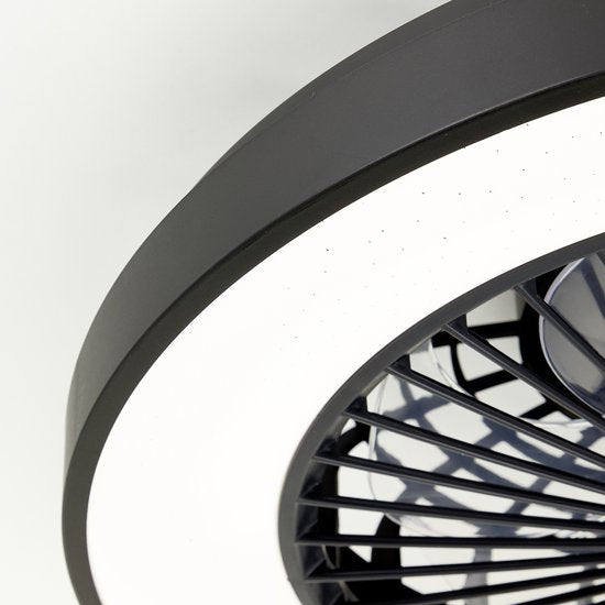 Brilliant Mazzaro - Deckenventilator - LED 40W - 3000K-6500K - Dimmbar - Schwarz