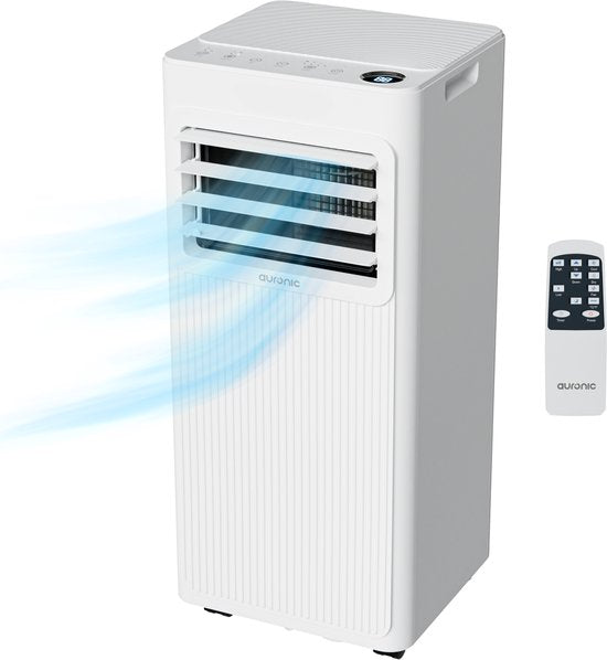 Auronic Mobile Air Conditioner - 7.000 BTU - 3-in-1 - Klimaanlage mit 2 Fensterdichtungs-Kits - Ventilator - Luftentfeuchter - kühlt bis zu 20m² - Weiß