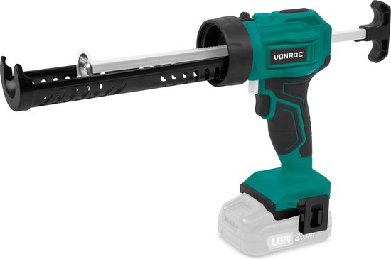 VONROC Akku-Kit-Sprühgerät 20V - Schubkraft 1,18kN/120kg - Anti-Tropf-System - variable Geschwindigkeitsregelung - geeignet für alle gängigen Kit-Patronen - ohne Akku und Schnellladegerät