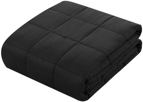 Vonia Beschwerungsdecke 9 kg - Beschwerungsdecke - 150 x 200 cm - Schwarz