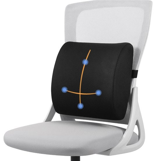 Alyze Ergonomisches Rückenkissen - Lumbalkissen Auto - Unterer Rücken - Lesekissen - Memory Foam - Rückenstütze Bett & Sofa - Orthopädisches Stützkissen mit waschbarem Bezug