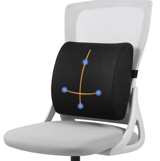 Alyze Ergonomisches Rückenkissen - Lumbalkissen Auto - Unterer Rücken - Lesekissen - Memory Foam - Rückenstütze Bett & Sofa - Orthopädisches Stützkissen mit waschbarem Bezug
