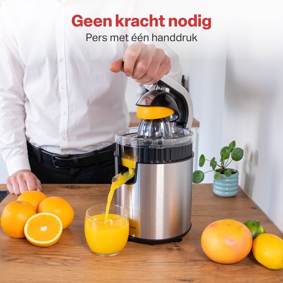 AoraKitchen Zitruspresse - Orangenpresse elektrisch - 600ML - Zitronenpresse - 160W - Saftpresse - 2 Presskegel