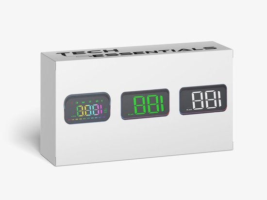 Tech Essentials Automatic - GPS Geschwindigkeitsmesser Auto HUD - USB-C - Weiß - Head Up Displays - Plug and Play