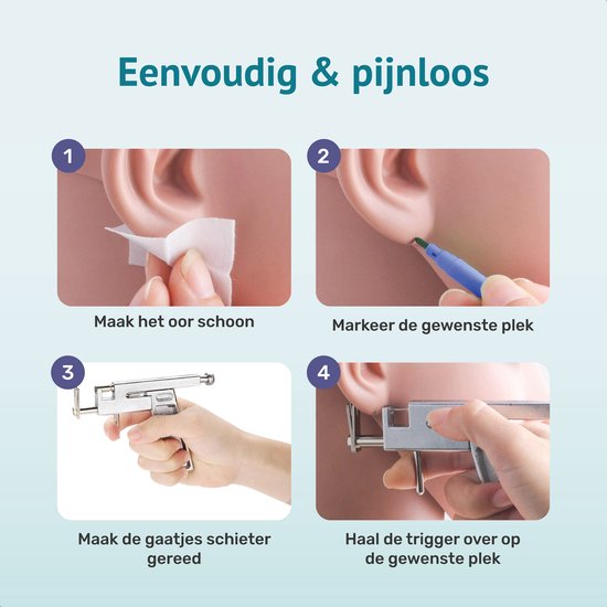Ohrring-Shooter-Set - Metall - Inkl. Ohrstecker