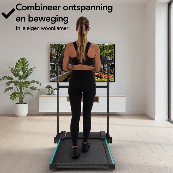 Brixy Laufband - Zusammenklappbar - Laufband - 12 Programme - Tablet-Halterung - Steigungsfunktion - Laufband - 1-12km/h