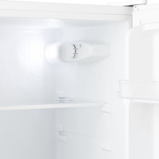 Inventum KK471W Tischkühlschrank energieeffizient - 93 Liter - Ohne Gefrierfach - 47,5 cm breit - LED-Beleuchtung - Energielabel D - Geeignet für Wohnmobile - Freistehend - Weiß
