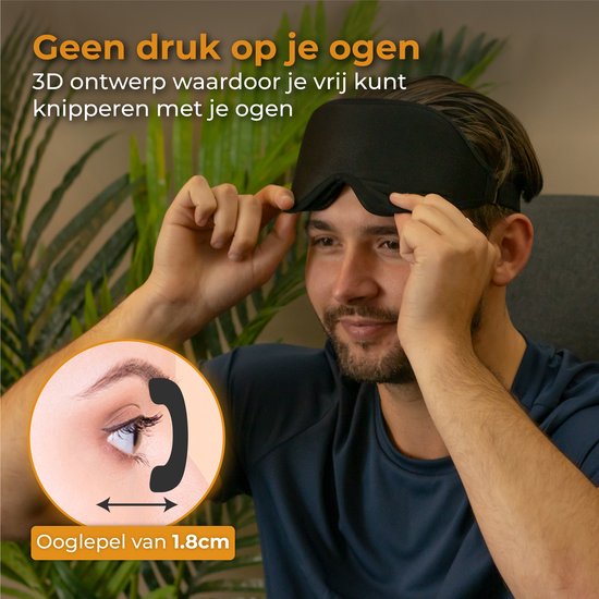 Nuvance - Verstellbare Schlafmaske - 100% Verdunkelung - Atmungsaktiver Memory Foam - für Männer, Frauen und Kinder - Augenmaske Schlaf