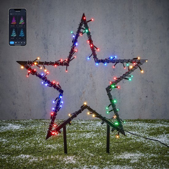 Luca Smart Lighting Gartenpfahl mit 80 LED-Leuchten - H73 x Ø60 cm - RGB