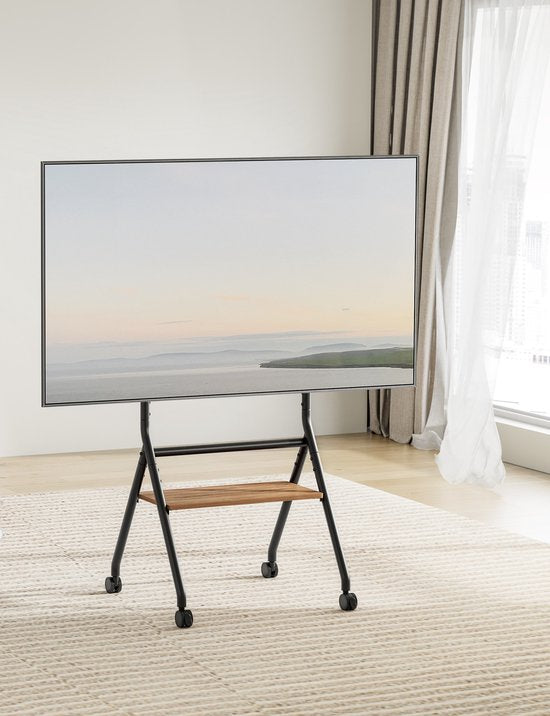 VDD TV Stand - TV-Stativ - TV-Fuß - Monitorständer - Mobil & höhenverstellbar 125 bis 140 cm - Geeignet für Bildschirme von 37 bis 86 Zoll