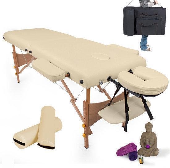 tectake - Massageliege Behandlungsliege - 7,5 cm hohe Matratze + Rollenkissen und Tragetasche - Behandlungsliege - inkl. Aufbewahrungstasche - faltbar