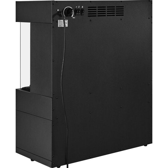 tectake® Elektrokamin - Atmosphärischer Kamin - 900W & 1800W - Freistehend - Kaminofen - mit Heizung - Kamine - mit Holz- und Glüheffekten - 3D Flammen - Timer