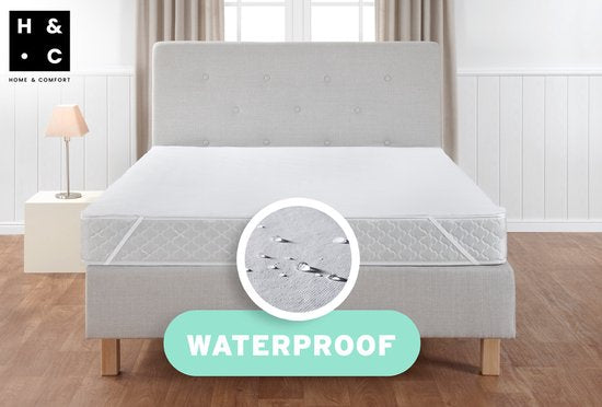 H&C Wasserdichter Matratzenschoner - 180 x 200 cm - 100% PES Jersey - Atmungsaktiv und antiallergisch