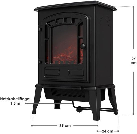 Elektrischer Kamin - Inkl. Flammeneffekt - Schwarz
