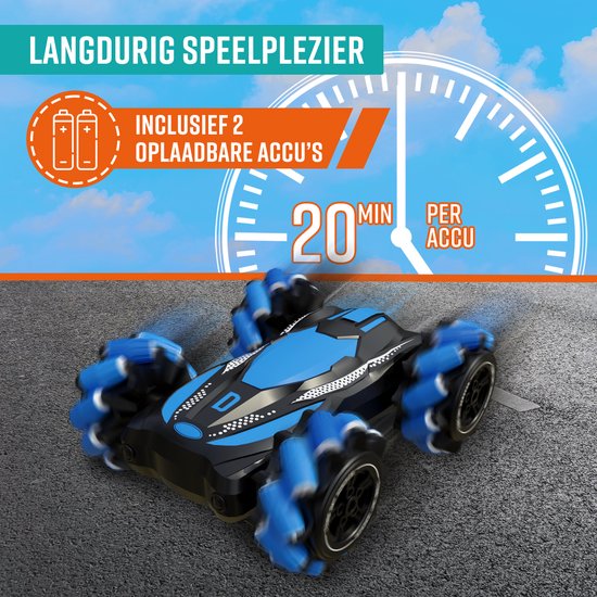 NAPI Controlled Car - RC Stunt Car mit 2 Batterien - Spielzeugauto für Jungen - Outdoor-Spielzeug - Rennwagen - Outdoor-Spielzeugauto - Radiographic - Slidestorm
