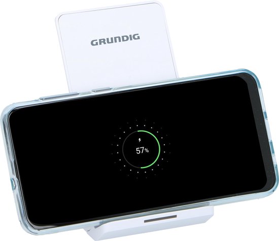 Grundig Wireless Phone Charger - Ladestation - für Smartphone - Schlankes Design - Weiß