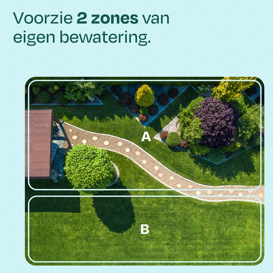 VONROC 2-Wege-Bewässerungsuhr - Bewässerungscomputer für 2 Zonen - Bewässerungszeit und -häufigkeit pro Zone einstellbar