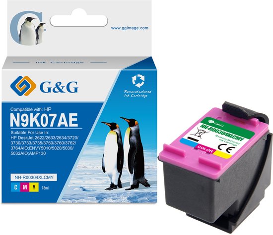 Hier ist dein beG&G 304XL Tintenpatrone – Kompatibel mit HP 304 / 304XL – Farbe – Hohe Kapazität – XL