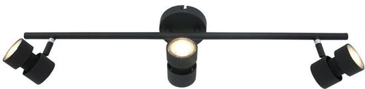 Spot Natasja 7903ZW, schwarz, 3-flammige, dimmbare GU10-Deckenleuchte mit Metall- und Kunststoffkonstruktion, modernes Design, 68 cm breit – Steinhauer