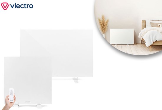 Vlectro - Schlankes Infrarot-Heizpaneel mit einstellbarem Timer - 350 W