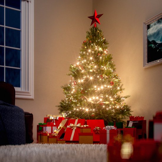 Casaria Weihnachtsbaum 180cm PVC - Schnee-Effekt Tannenzapfen - Grün-Weiß