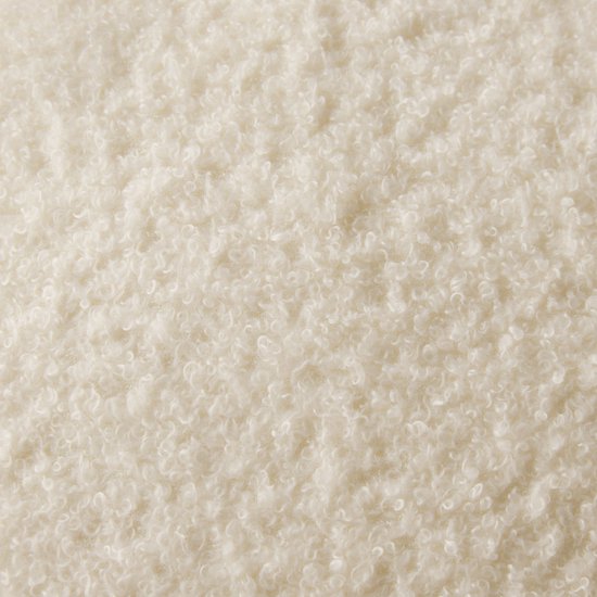 tectake Schaukelstuhl Torve - Gepolsterter Bouclé-Stoff-Schaukelstuhl im Scandi-Stil - Entspannungssessel mit Holzgleitern, weicher Polsterung und hoher Rückenlehne für optimalen Komfort - 70 x 96 x 97 cm - Beige