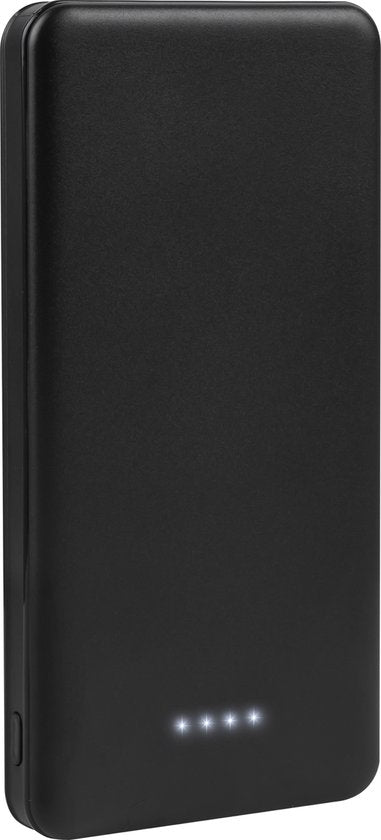 Nuvance - Powerbank 10000 mAh - Schnellladegerät - Kompaktes Design - 2x USB, USB-C & Micro USB - Universal Powerbanks für Smartphones, Tablets & Gadgets - Externer Akku - Schwarz