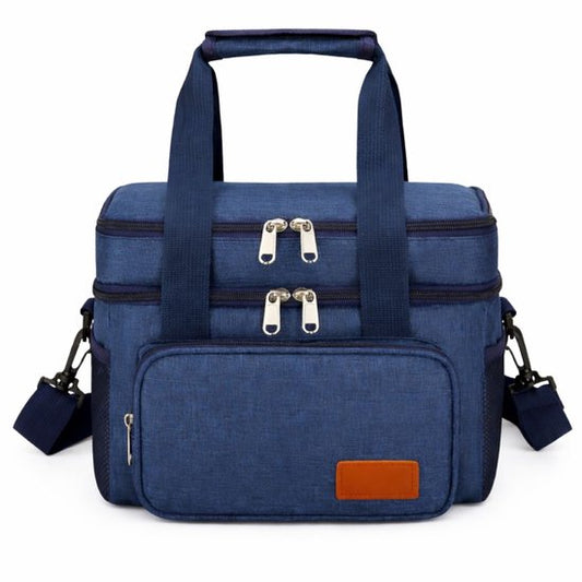Ceruzo Kühltasche 14 l – Isolierte Lunch-Tasche – Zwei Fächer – Blau