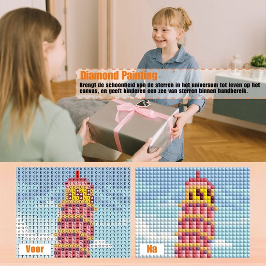 Rubye® Mini-Diamant-Gemälde - 2 Stück - Set - Erwachsene - Diamant-Gemälde Kinder - Turm von Pisa & Zimmerpflanze - 15x20cm