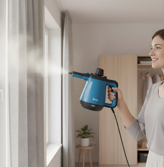BOLLIT 1200W Dampfreiniger - Handdampfreiniger - 3,5 Bar - Handdampfreiniger - Fleckenreiniger - Dampfreiniger - Teppichreiniger - Dampfreiniger - Extra starker Dampfreiniger: Boden-, Sofa-, Küchen-, Bad- & Teppichreinigung - Inkl.