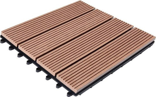 WPC-Terrassenfliese - Klassischer Einsatz 30x30cm - Terracotta