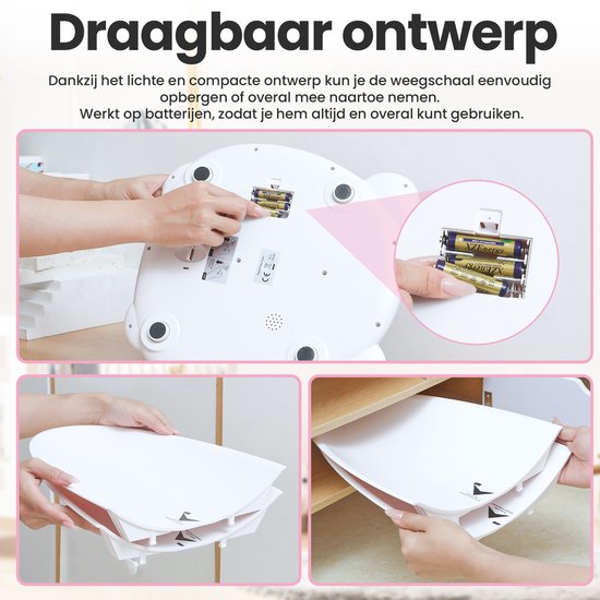 Babywaage - mit Wiegeplattform - Digitalwaage - mit Tara-Funktion und App - 50g bis 200KG - Weiß - von Faas