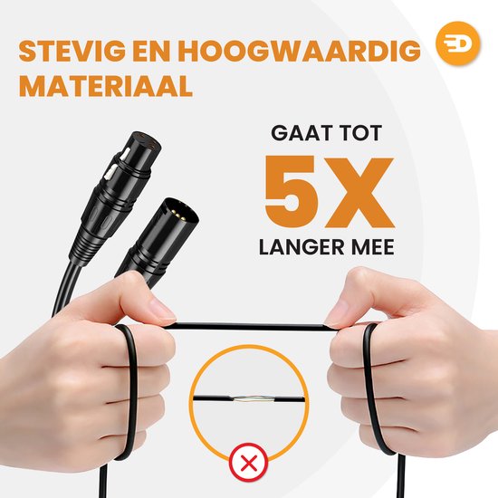 Drivv. Premium XLR Kabel - Mikrofonkabel - Stecker zu Buchse 3 pin - 3 Meter