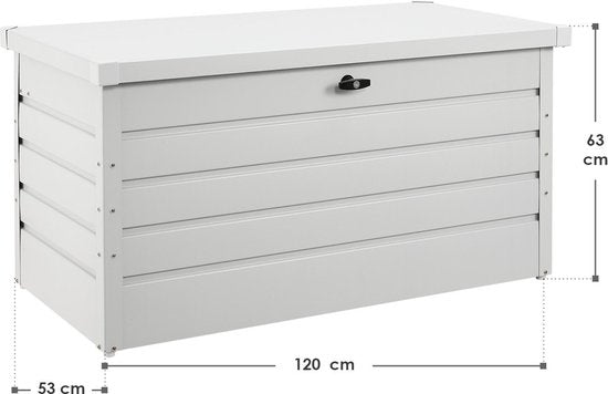Metall-Lagerbox / Kissenbox Limani - 380 Liter - Weiß