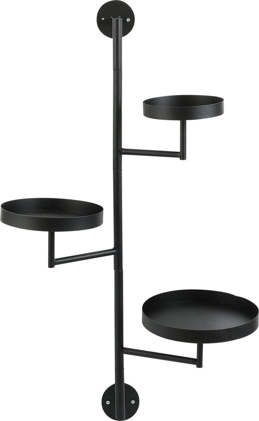 Mica Decorations Perry Wandregal - L30 x B23 x H80 cm - Metall - Schwarz