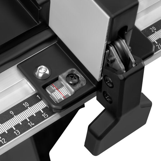 VONROC Sägetisch 2000W - Ø250mm - Große Arbeitsfläche - Sägewinkel einstellbar von 0° bis 45° - Mit Soft-Start-Technik - Inkl. 60T Sägeblatt und Ständer